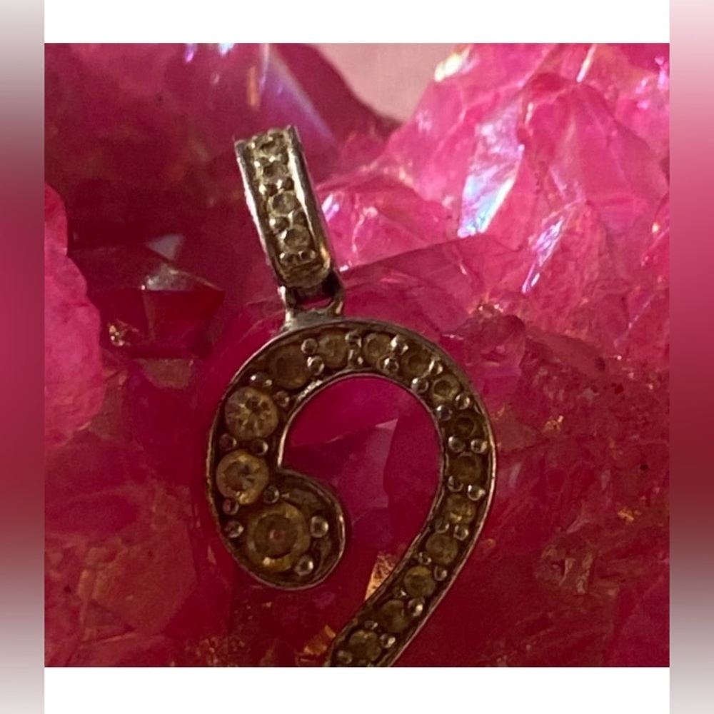 Sterling Silver Cubic Zirconia Question Mark Pendant #7248 - Picture 2 of 6